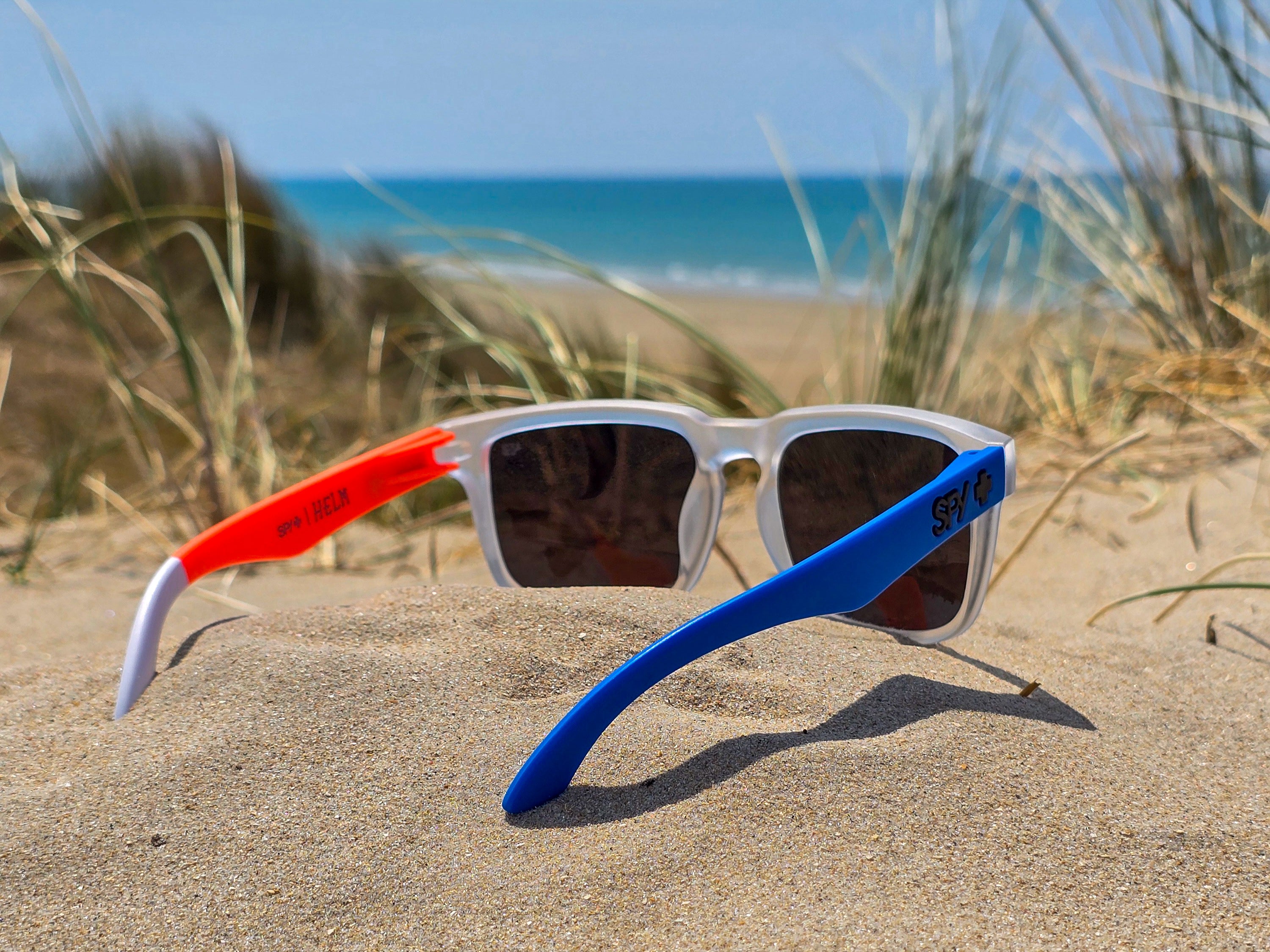 Lunettes de Soleil Homme/Femme  - Monture Multicolore & Bleu - Protection UV